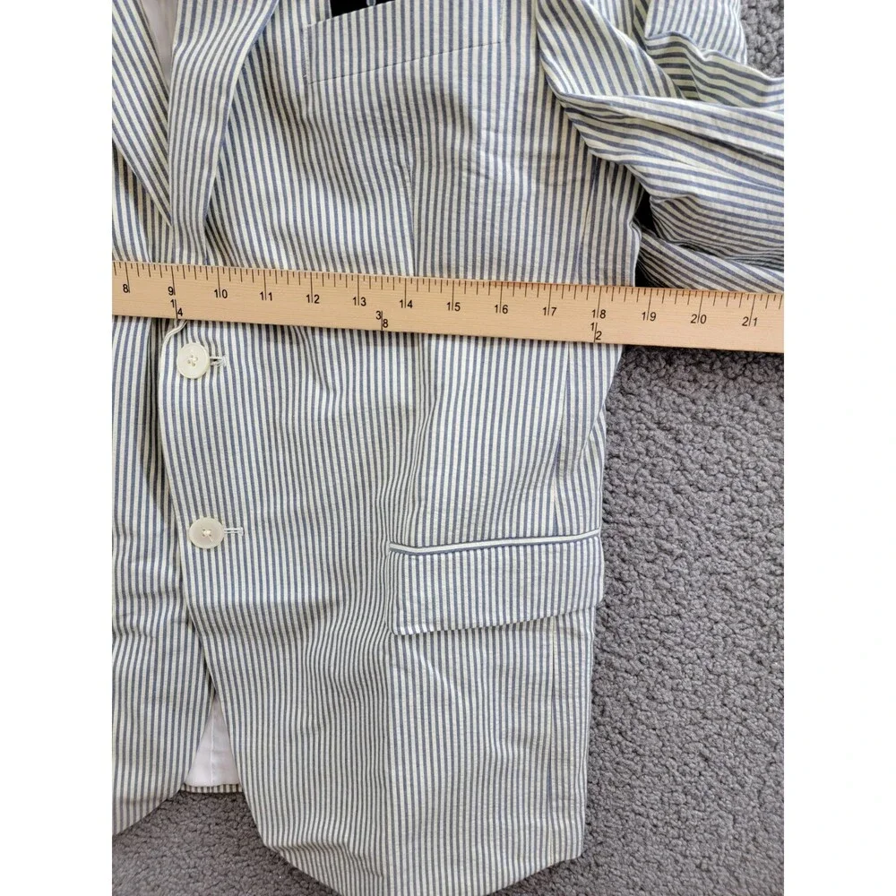 Lauren Ralph Lauren UltraFlex Classic-Fit Seersucker Sport Coat Boys 20R White - Picture 6 of 15